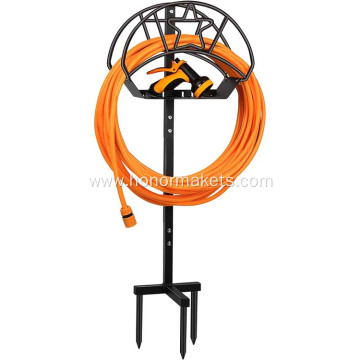 Hot sale Detachable Freestanding garden hose holder Outside Heavy Duty Metal Hose Storage Reel Rack for Garden, Yard & Lawn